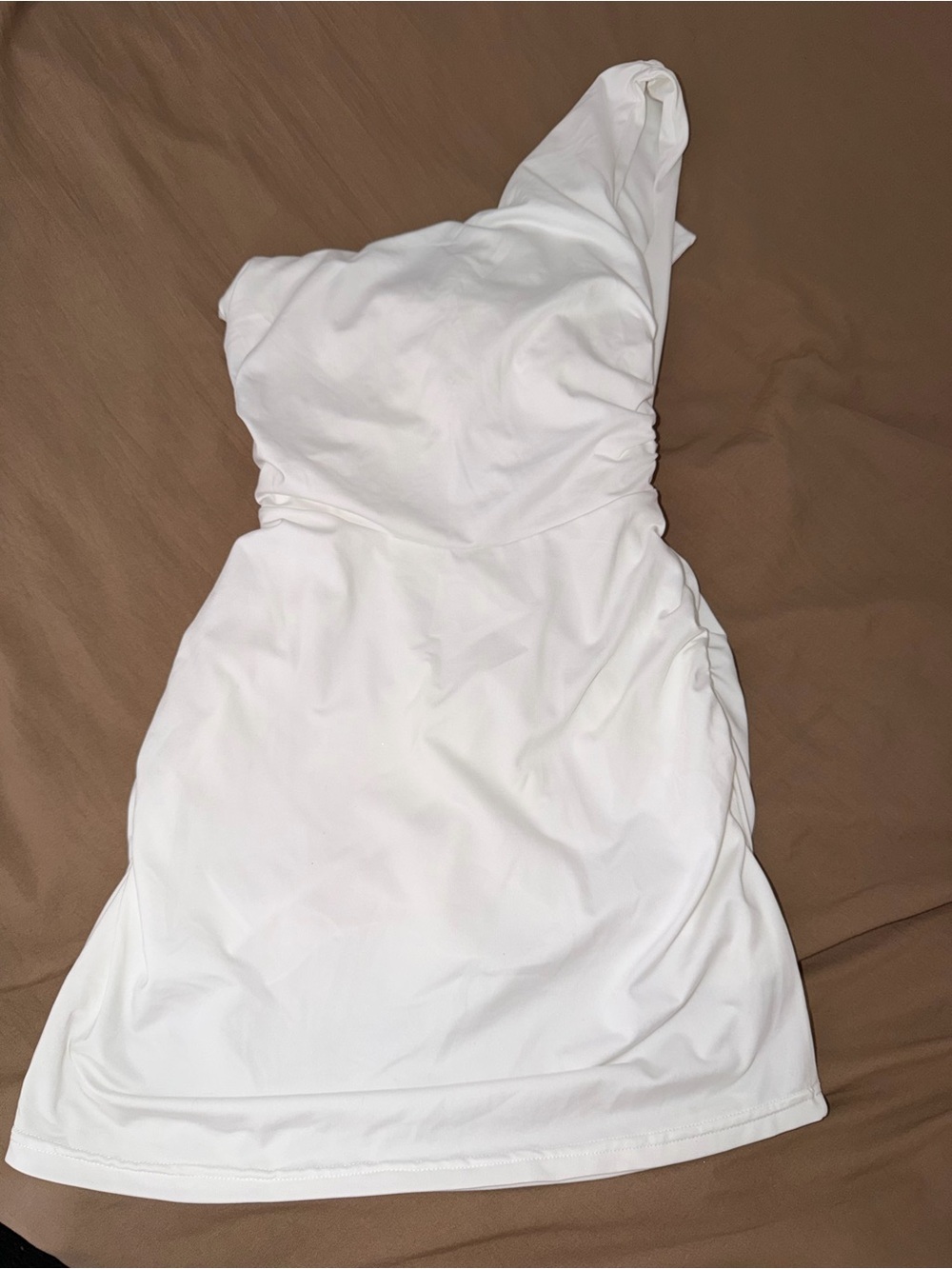 Beginning Boutique White One-Shoulder Dress